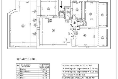 Apartament cu 3 camere semidecomandat, mobilat în Domenii - 16