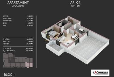 Apartament cu 2 camere decomandat în Berceni - 5