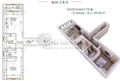 Apartament cu 2 camere decomandat în Păcurari