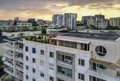 Penthouse cu 4 camere semidecomandat, mobilat în Aviației - 36