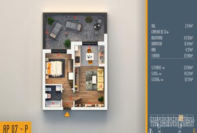 Apartament cu 2 camere decomandat în Theodor Pallady