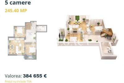 Penthouse cu 5 camere decomandat în Copou