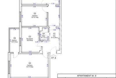 Apartament cu 3 camere, 2 bai,  decomandat,  etajul 2, zona Soarelui - 14