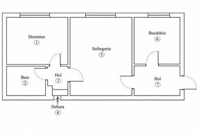 Apartament cu 2 camere semidecomandat în Central - 2