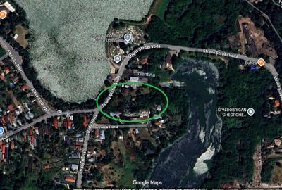 Buftea, Palatul Stirbey, teren intravilan, 2186 mp, vedere catre lac, - 6