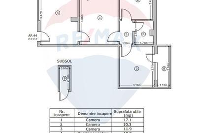Apartament cu 3 camere, mobilat în Tipografilor - 8