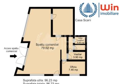 Spatiu comercial cu 2 intrari | 96mp | Ideal Showroom | Zona Garii - 1
