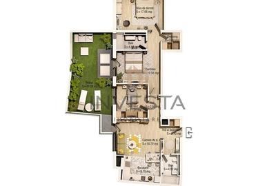 Apartament  4 camere 97 mp utili+ terasa 39 mp cu panorama spre Parc! - 2