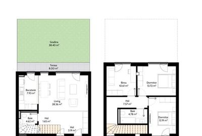 Duplex cu 4 camere cu Teren 124.80000305176 Mp în Pipera - 29