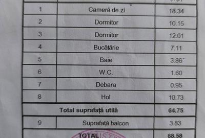 Apartament cu 3 camere în Tomești - 2