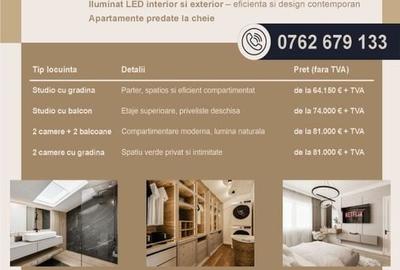 APARTAMENT NOU - 2 camere, parter, cu GRĂDINĂ, Complex LOGICENT; - 2