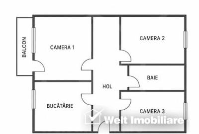 Apartament cu 3 camere decomandat, mobilat în Mănăștur - 1