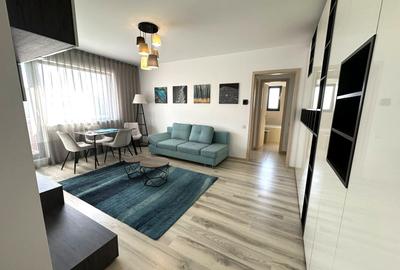 Apartament cu 2 camere semidecomandat, mobilat în Băneasa