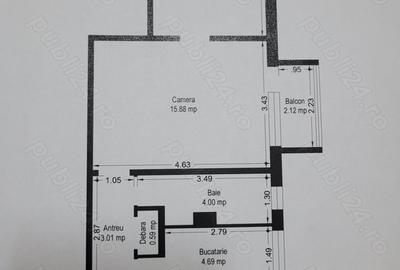 Apartament cu 2 camere nedecomandat în Girocului - 4