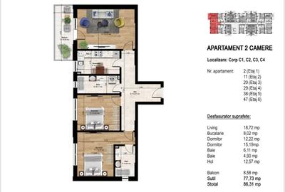 RATE LA DEZVOLTATOR  - GARSONIERE, APARTAMENTE DE 2 SI 3 CAMERE - 6