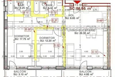 2 camere/ incalzire pardoseala/ finalizat 70,40 mp utili Pallady 2 camere/ incalzire pardoseala/ finalizat 70,40 mp utili Pallady - 5