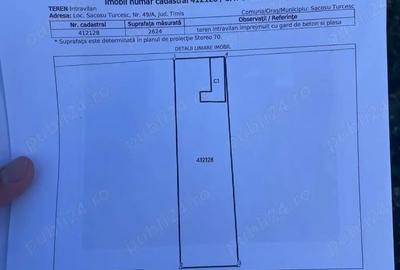 Teren de 2624 mp, în Sacoșu Turcesc - 1