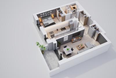 Apartament 2 camere, bloc nou, construcție solidă, parcari subterane și boxe - 16