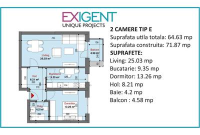 Apartament 2 camere tip E Plaza Residence Faza 5 - 2