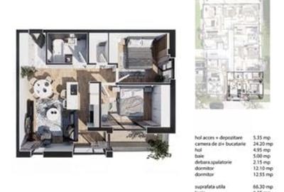 VANZARE APARTAMENTE 3 CAMERE IMOBIL NOU ZONA BACIU - 2