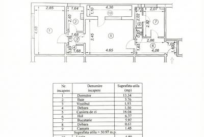 Vânzare apartament 2 camere zona Nord, etaj 2, 55mp, bloc din beton - 2