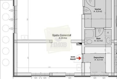 Spațiu comercial, de 51 mp, în Central - 4