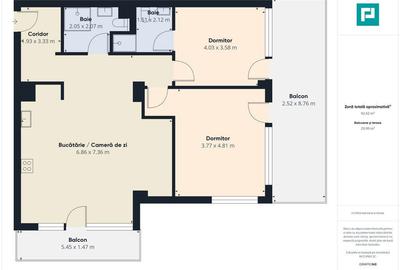 Apartament cu 3 camere decomandat în UTA - 15