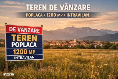 Teren de 1200 mp, în Poplaca