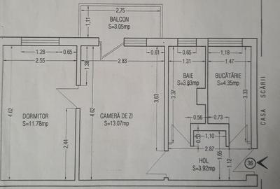 OCAZIE!!! INEL II-SALVARE APARTAMENT CU 2 CAMERE CENTRALA PE GAZE - 15