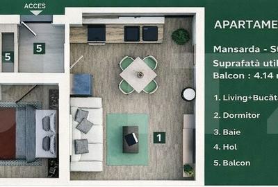Apartament cu 2 camere în Central