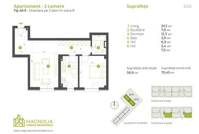 Apartament cu 2 camere decomandat în Străulești - 9