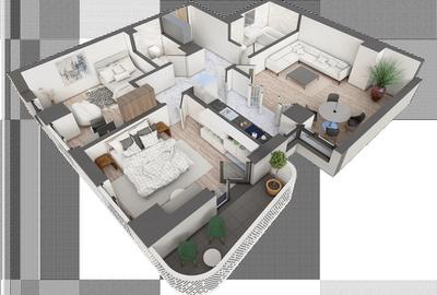 APARTAMENT CU 3 CAMERE DECOMANDAT, 2 BAI , COMPLEX PREMIUM +++, COMISION 0% !!! - 3