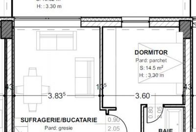 Apartament de vanzare, cu 2 camere, 71 mp, terasa 19 mp, zo - 1