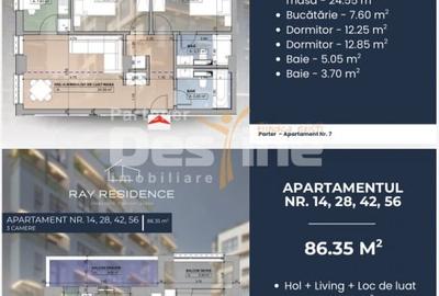 Apartament cu 3 camere decomandat în Cornitoiu - 2