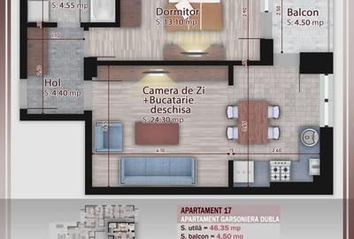 Apartament cu 2 camere semidecomandat în Theodor Pallady - 2