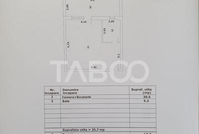 Studio in suprafata de 36 mp + 13 mp terasa nou finisaje pre - 1