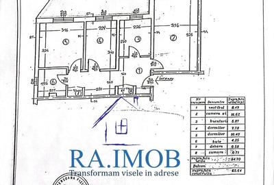 Apartament cu 3 camere decomandat în 9 Mai - 1