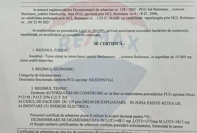 Teren de 10000 mp, în Butimanu - 2