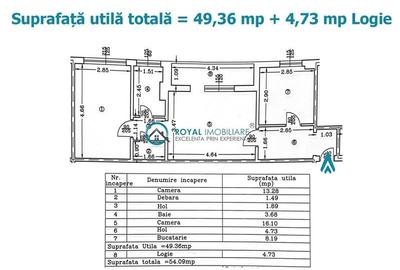Royal Imobiliare - Vanzare apartament 2 camere zona Nord-Spitalul Judetean - 12