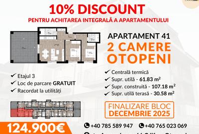 Apartament 2 camere OTOPENI PROIECT NOU. Direct Dezvoltator! - 8