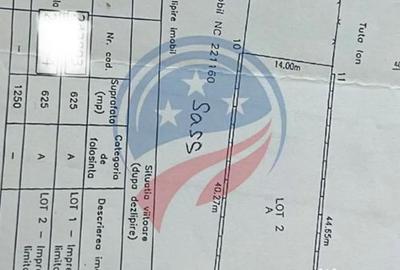 Teren de 1250 mp, în Central