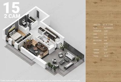 Apartament cu 2 camere decomandat în Titan - 5