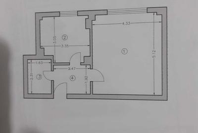 Garsonieră decomandată în Central - 1