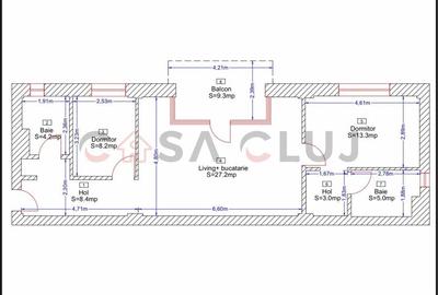 Apartament cu 3 camere semidecomandat, mobilat în Borhanci - 10