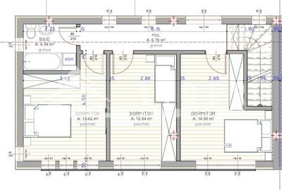 Duplex cu 4 camere cu Canalizare în Florești - 12