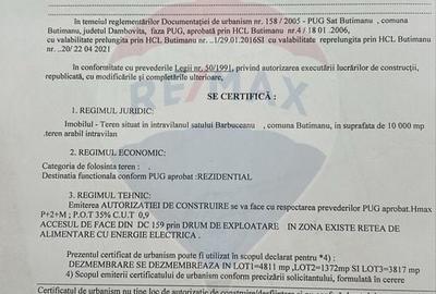 Teren Construcții intravilan de 10000 mp, în Butimanu - 5