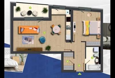 Apartament cu 2 camere la prima inchiriere totul nou - 2