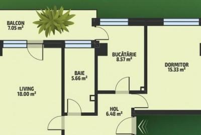 Ap. 2 cam, bloc nou, Tatara?i, etaj intermediar, COMISION 0% - 1