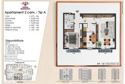 Apartament cu 2 camere în Ștefan cel Mare - 18