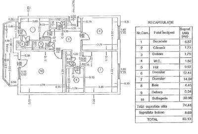Apartament cu 3 camere decomandat în 1 Mai - 14